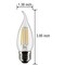 3PK - 4.5w CA11 Candle LED 2700K Medium Base Non-Dimmable - 40w equiv